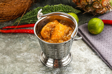 Indian cuisine - spicy chicken curry