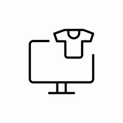 computer t shirt purchase online icon sign vector