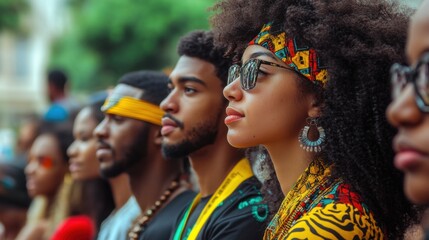 Vibrant Culture and Unity at an Outdoor Festival Celebration, Black history month