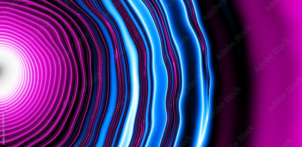 Poster abstract blue and purple dynamic background. futuristic vivd neon swirl lines. light effect.