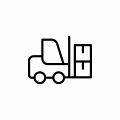 fork lift packages icon sign vector