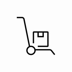 garage warehouse trolley icon sign vector