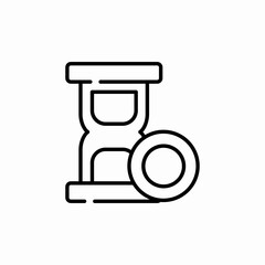 glass hour icon sign vector