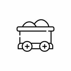 mine railway icon sign vector