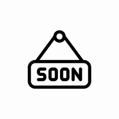 soon banner icon sign vector