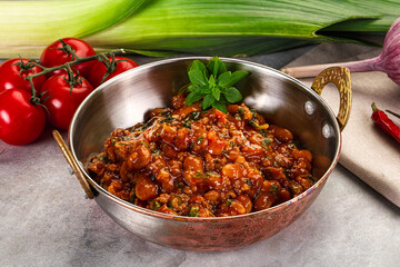 Chili con carne with beef and beans