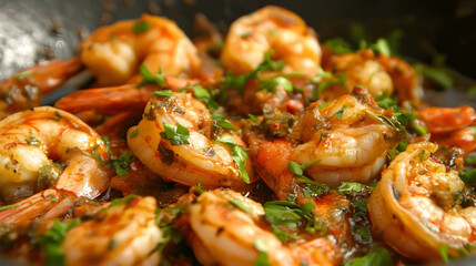 Rustic shrimp dish inspired by traditional flavors