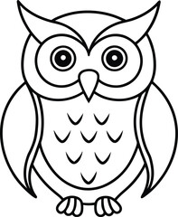 owl on white background