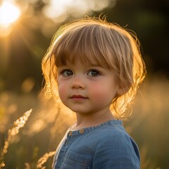 soft and dreamy portrait of a child