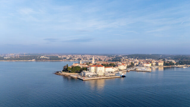 Aerial View of Poreč, Croatia &ndash; Historic Coastal Town on the Adriatic Sea