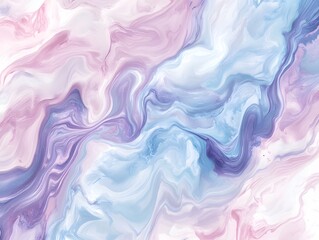 Obraz premium Fluid abstract art background of a blend of pink, purple and blue hues, creating a marbled and swirling effect. 