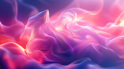 Fototapeta premium Abstract 3D Pink Purple Wave Background Illustration