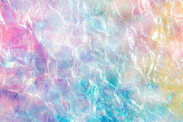 Colorful iridescent texture of crinkled foil