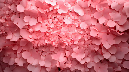 Wide-angle view of intricate pink floral background