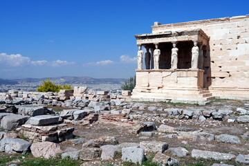 Erechtheion, Tempel auf der Akropolis mit den Karyatiden, Athen, Griechenland, Europa, Antike,...