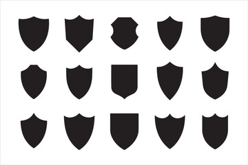 Black Shield Vector Silhouette Design 