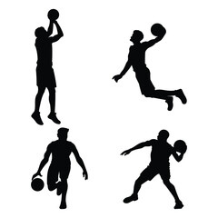 basketball game movement silhouette