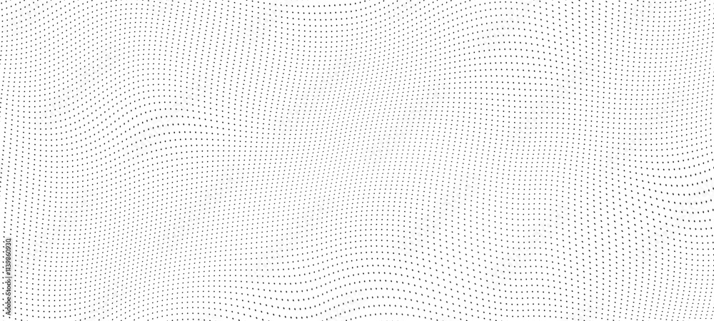 Aufkleber Abstract digital wave of particles. Futuristic point wave. Technology background