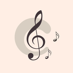Fototapeta premium a black and white illustration of a treble clef, which is a musical symbol used in music