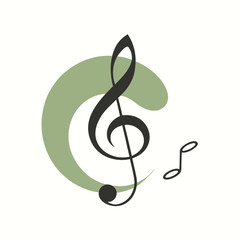 Obraz premium a black and white illustration of a treble clef, which is a musical symbol used in music