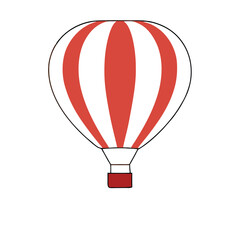 Naklejka premium an illustration of a hot air balloon in the sky