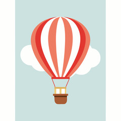 Obraz premium an illustration of a hot air balloon in the sky