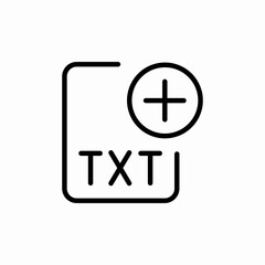 create txt file icon sign vector