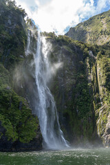 waterfall in the mountains