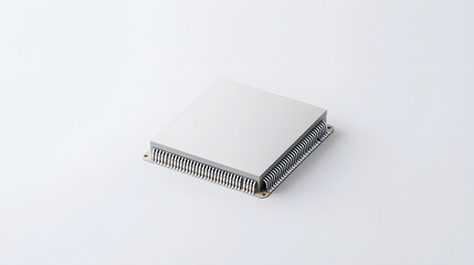 A close-up of a microchip with intricate circuitry details, showcasing advanced technology and precision engineering, symbolizing the heart of modern electronics and innovation.
