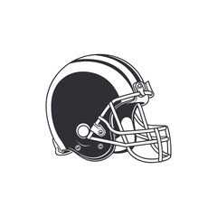 American Football Helmet Silhouette Vector