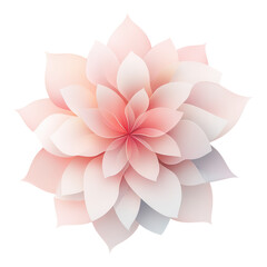 Fototapeta premium Elegant pink flower design nature digital art minimalist style close-up view aesthetic beauty