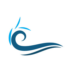 Naklejka premium Water Logo Design Graphic Illustration