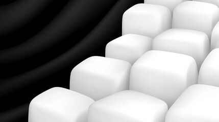 Fototapeta premium Abstract Black White Cubes Texture Background