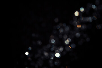 black with light bokeh 