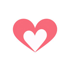 PNG Pink heart with white heart