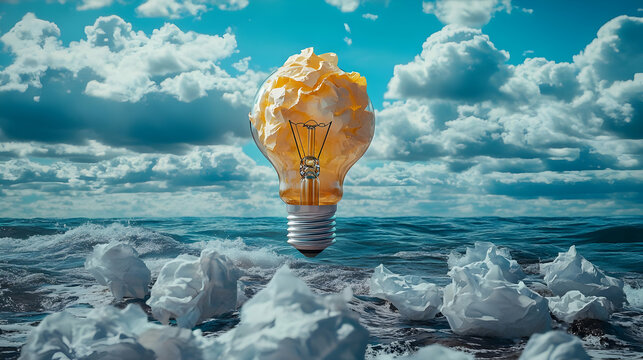Brilliant Idea Lightbulb Illustration: Ocean of Wasted Potential