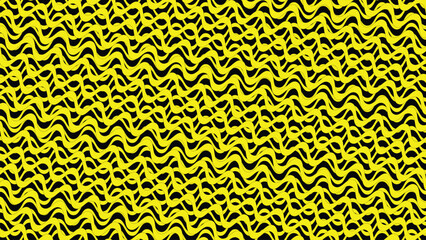 Yellow wavy stripes line abstract seamless pattern background