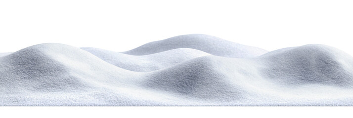 snow drifts on white background