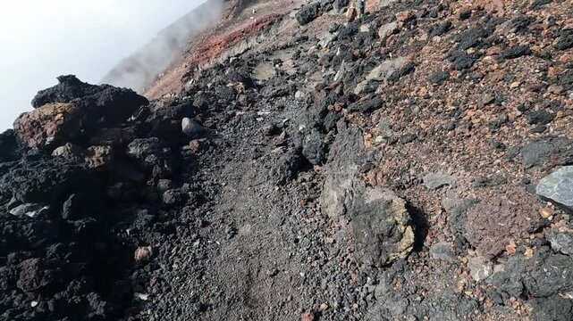 富士山の火口を一周歩いてみた。お鉢巡り―2