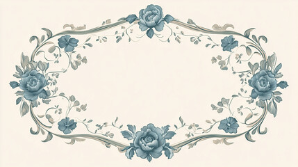 Botanical flowers background frame