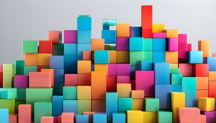 Obraz premium A colorful and multidimensional world with multiple visual perspectives