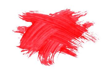 Red brush strokes