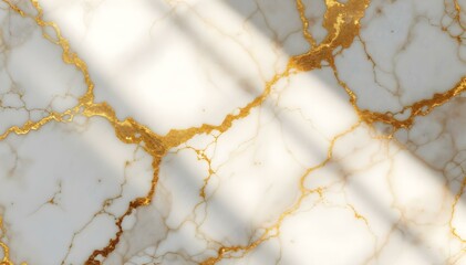 A close-up of a marble surface featuring an elegant blend of blue and gold paint, showcasing intricate patterns and textures
