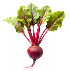 beetroot top view isolated on transparent background