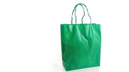 The Eye-Catching Shopping Bag on a White Background: A Simple Yet Stylish Display of Retail Essence.