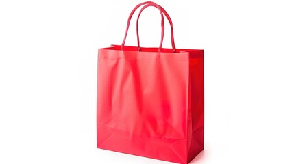 The Eye-Catching Shopping Bag on a White Background: A Simple Yet Stylish Display of Retail Essence.