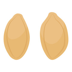 Pumpkin seeds isolated on white background