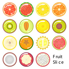 Summer Fruit Slice Illustration Pack