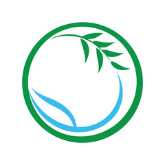 Pure Earth  Balance and sustainability logo design 
