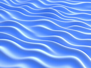 Blue 3D Wave Abstract Background Illustration